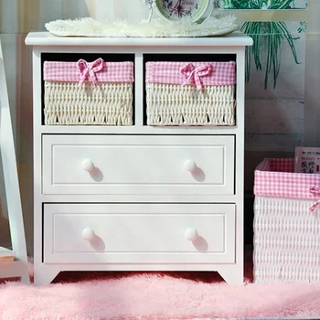 Factory Price Wholesale Living Room White Chest Drawers Storage