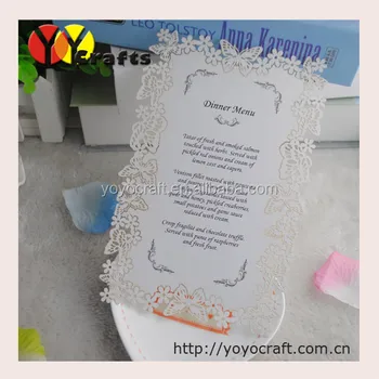 Low Price Simple Wedding Card Design Laser Cut Butterfly Wedding