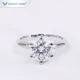 Tianyu 14k White Solid Gold 1Carat Round Forever One Diamond Moissanite Engagement Rings Jewelry