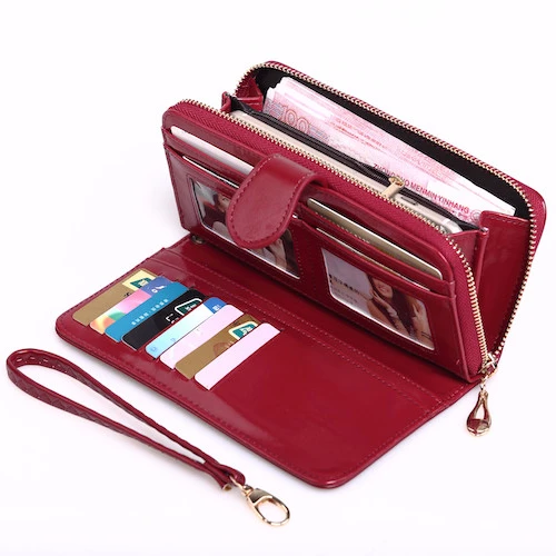 Женский клатч кошелек длинный кредитный держатель для карт Органайзер женский кошелек с держателем мобильного телефона