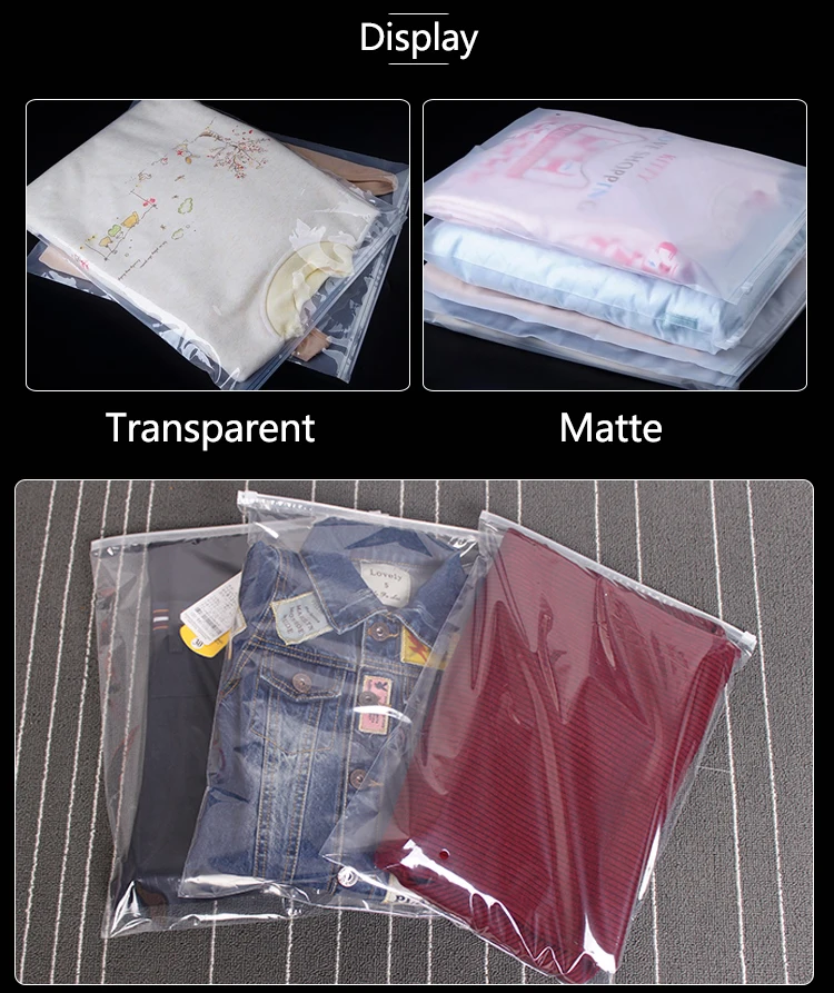 Polysmarts Cpeパッケージガーメントバッグ、スライダージッパーパッキングビニール袋衣類用/ - Buy スライダージッパー袋衣料品