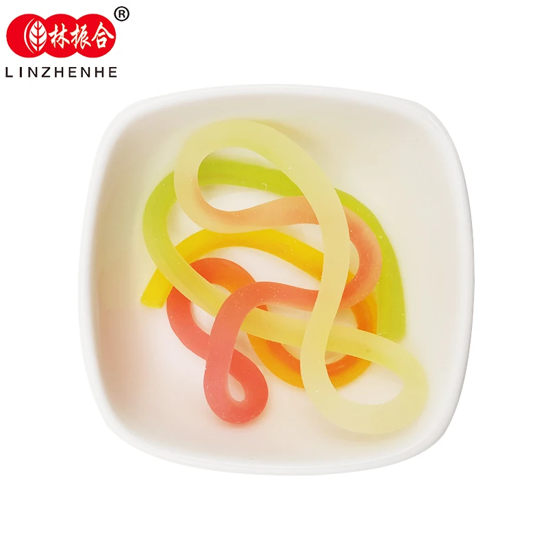 Bag Package Yummy Fruit Flavor Candy String Juicy Gummy Noodle Soft