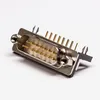 Rright angle male type DB15 socket machine pin pcb mount D-SUB connector