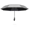 Wholesale Silver Auto Open Close UV Protection 3 Folding Vented Travel Sun Umbrella