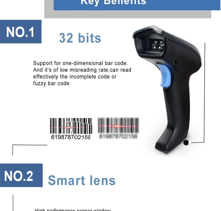 Top Quality Barcode Label Scanner China Supplier 1d 2d Cmos Qr Code