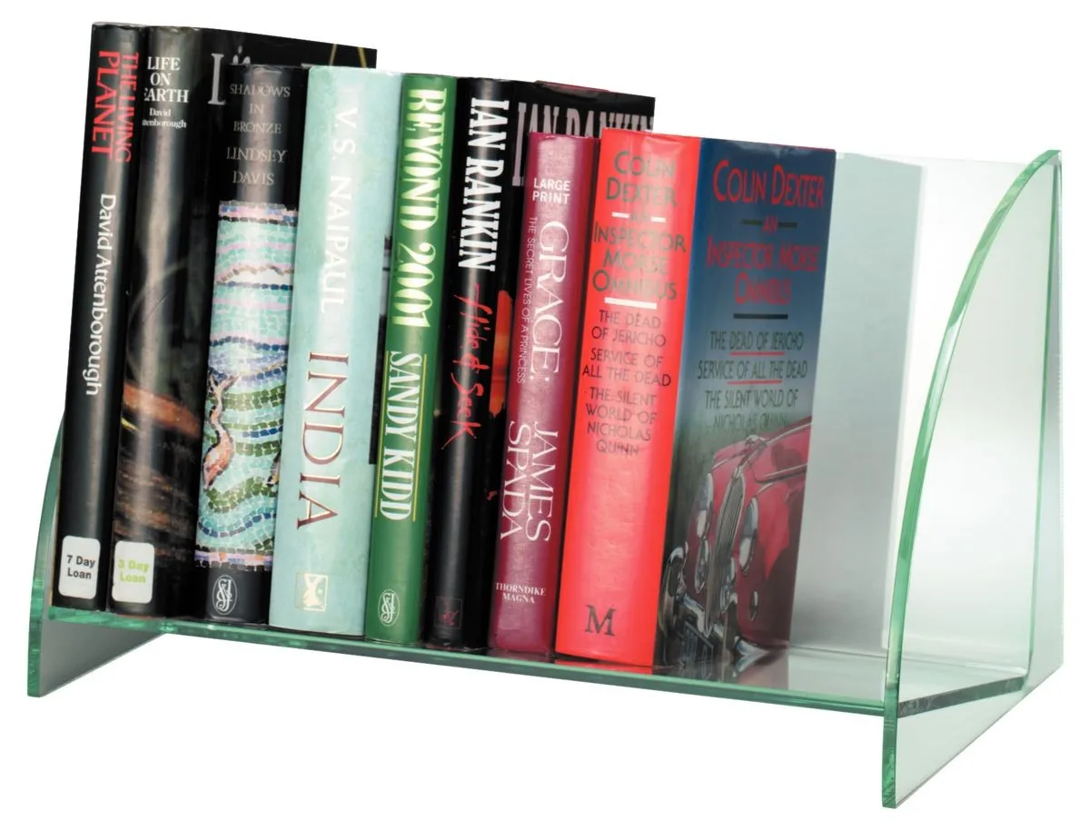 Tabletop Acrylic Tinted Book Stands Magazine Holder Plexiglass Display