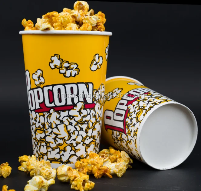 Custom Logo Printed Popcorn Buckets_paper Food Buckets/cups For Popcorn