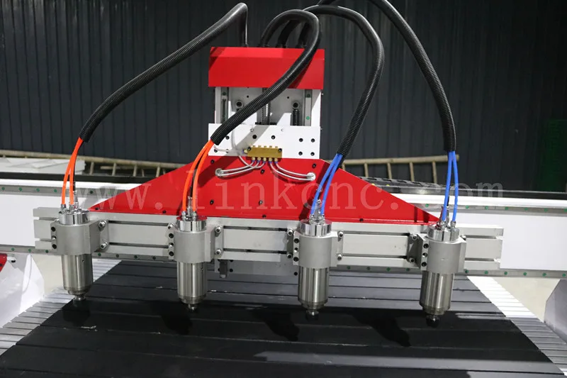 1520 Multi head 4 Axis 3d wood cnc router / cnc router machine with four heads