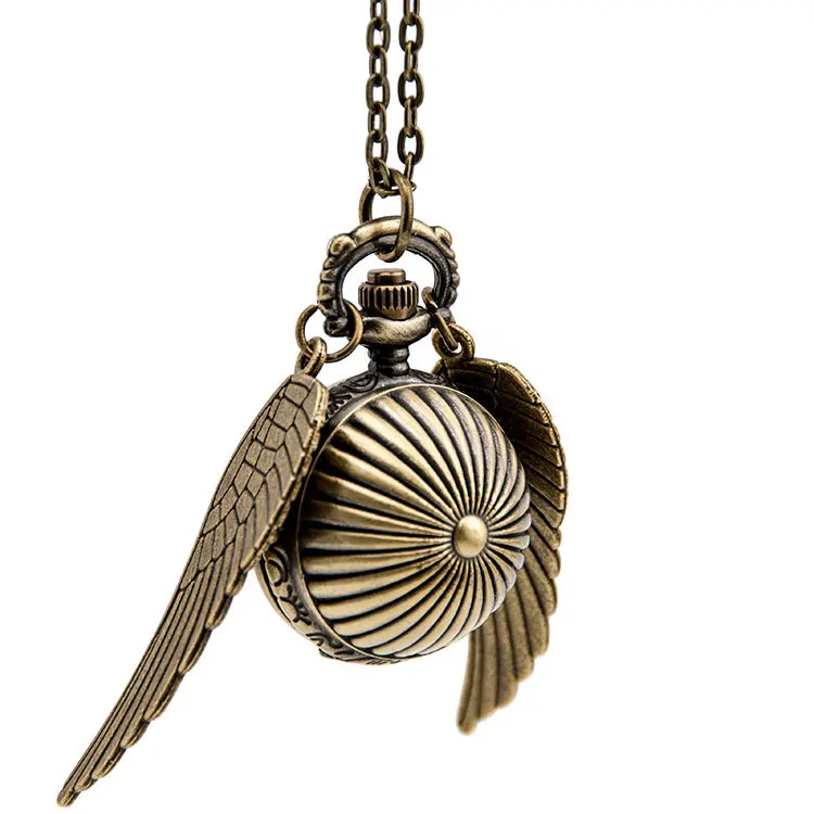 Vintage Ball Pendant Wings Pocket Watch,Round Angel Wing Pocket Watch ...