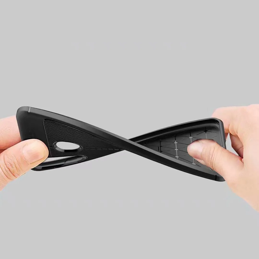 Carbon Fiber Lichee Pattern tpu For Huawei P30 Lite Soft TPU Case