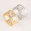 High Quality Luxury Jewelry Stainless Steel Cuff Bangle Silver Bracelet Wide Hollow Bangle
