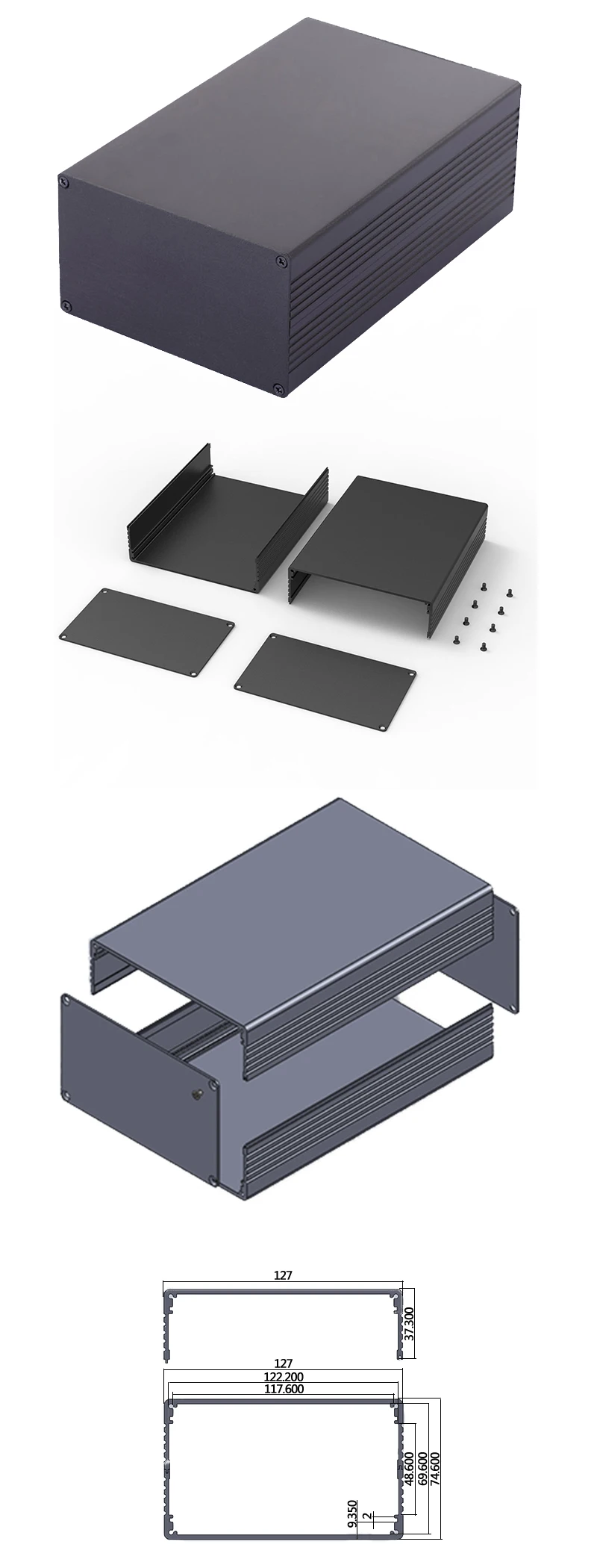 aluminium/stainless steel metal tool case/hard case