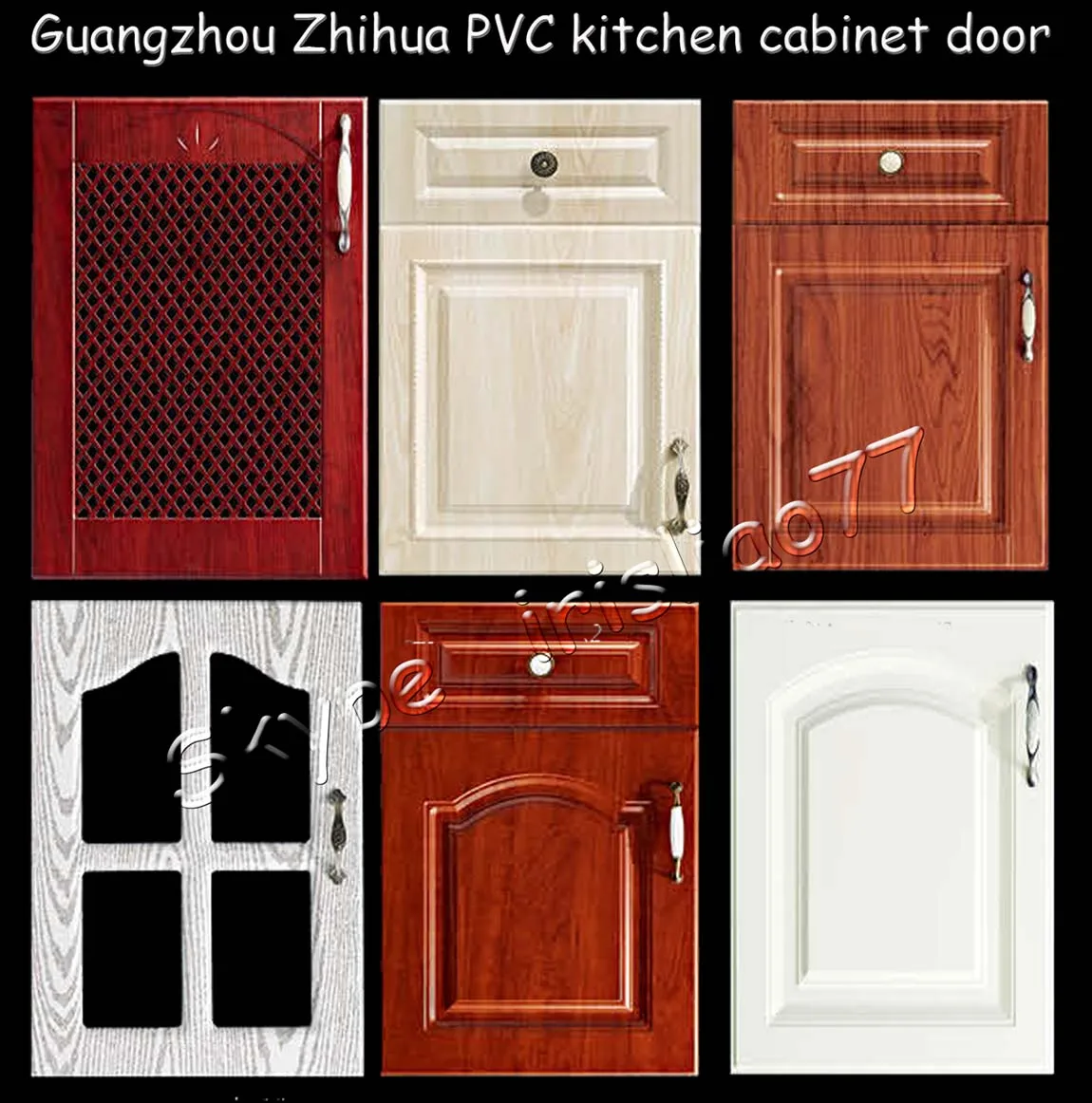 blanco de pvc laminado gabinete de cocina puerta precio-Gabinetes de