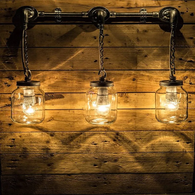 Modern Steel Vintage Conduit Hanging Gl Wall Light Modern Steel Vintage Conduit Hanging Gl Wall Light Steampunk Edison Bulb Water Pipe Lamp