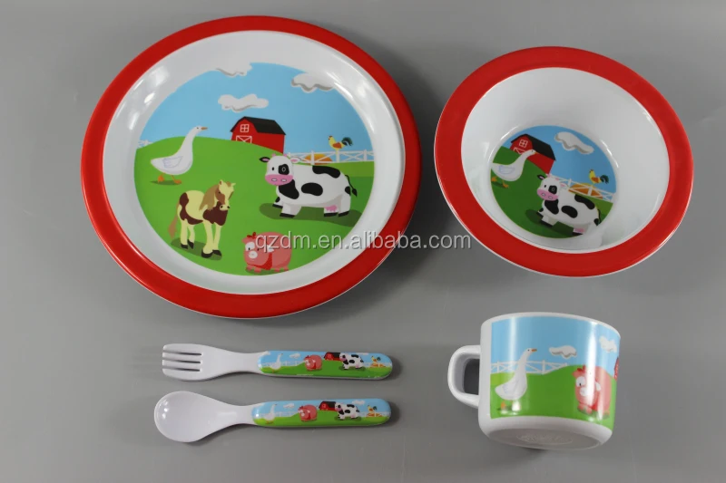 2015 Melamine Baby dinnerware set for 5pcs