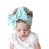 Hot Sale Fancy 100% Cotton Cute Baby Girls Fabric Flower Hair Accessories Big Bow DIY Knot Headbands