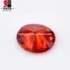 AAA low rate Belgium cut loose gemstone oval orange cubic zirconia rough for rings