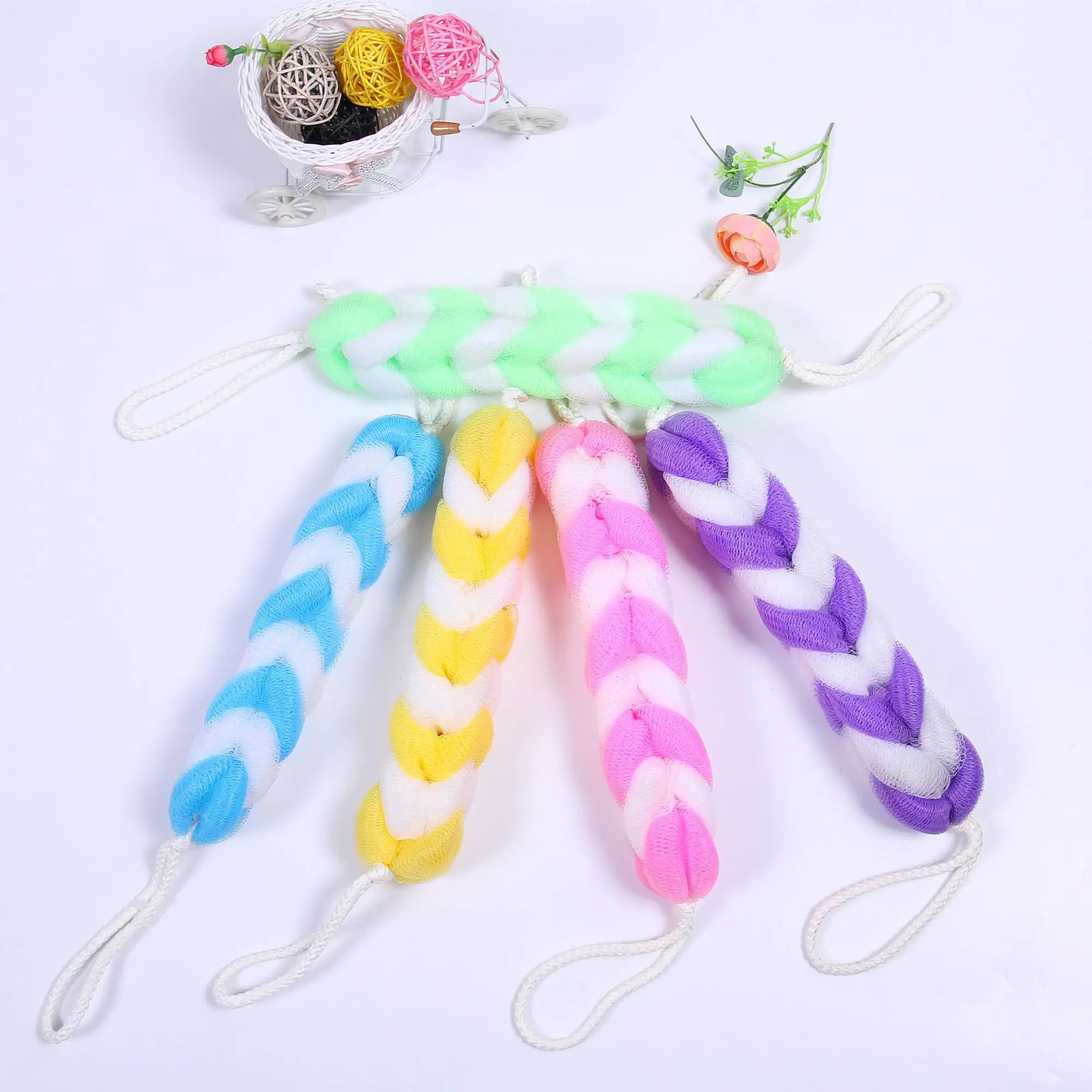 Exfoliate Long Design Bath Mesh Sponge Soft Mesh Bath Belt,Long Hand