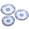 Factory wholesale high quality cast iron carbon steel enamel dinner plate with decal for tableware and kitchenware