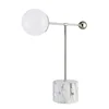 USB modern style globe white Nickel plating led table lamp hotel desk lamp with factory direct price