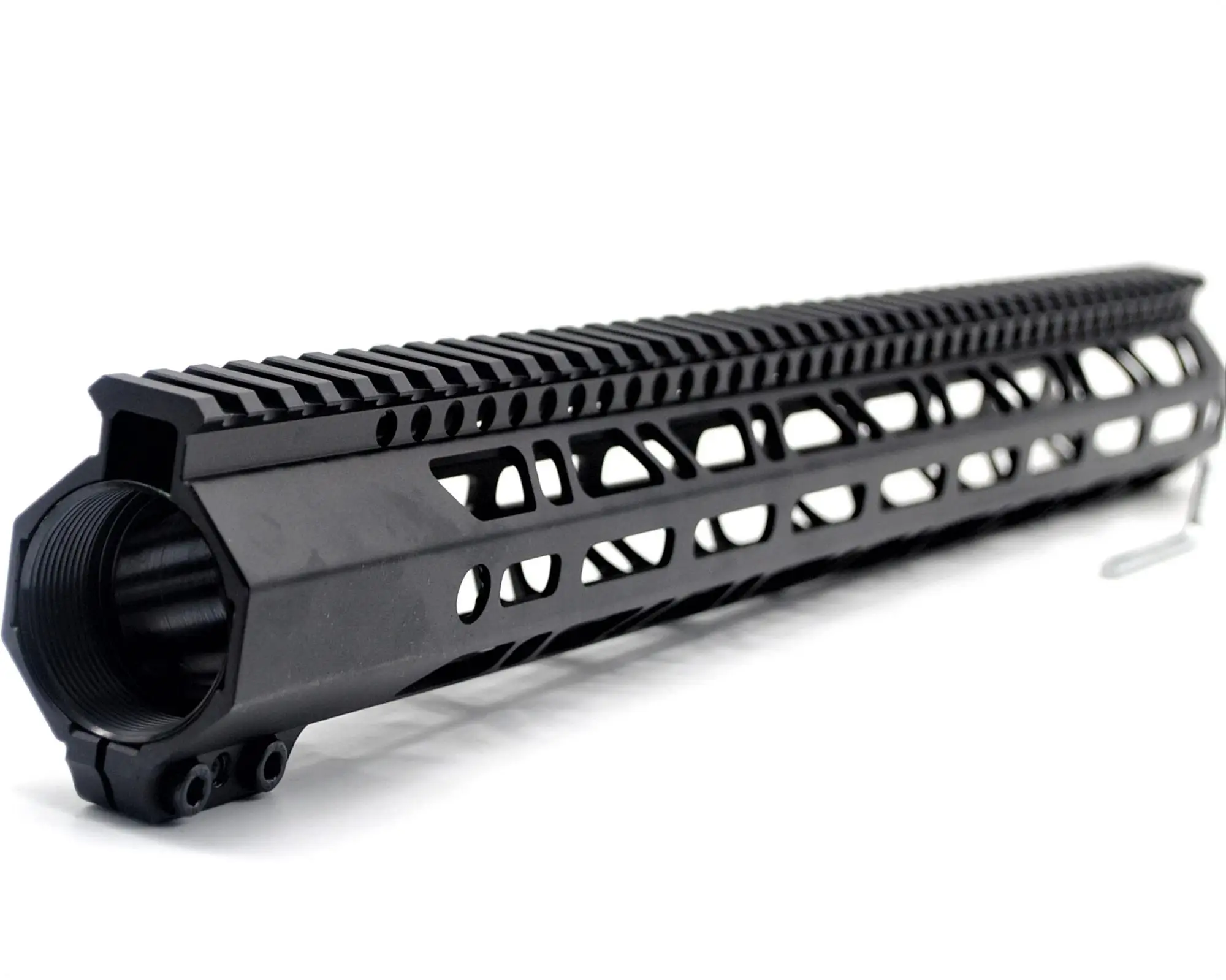 New Clamp On Black High Profile Tactical 17 Inches Mlok Handguard With