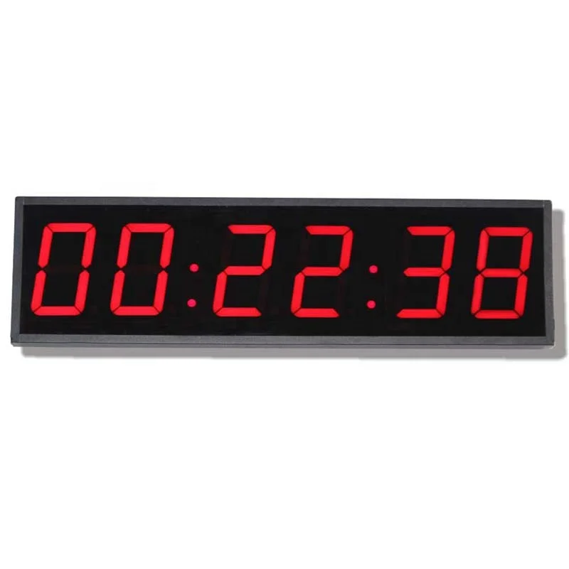 Decorative Large 6 Digit Remote Wifi LED Digital Wall Clock with Seconds