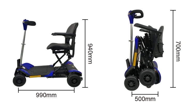 CE Certified Lithium Battery Indoor 4 Wheel Adult Electric Scooter with Seat
