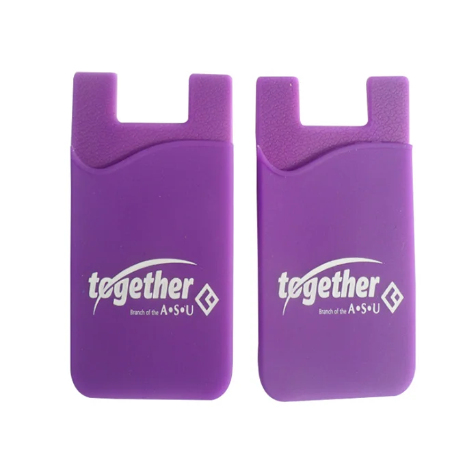 Custom Silicone Card Holder 3m Adhesive Card Sleeve Silicone Card