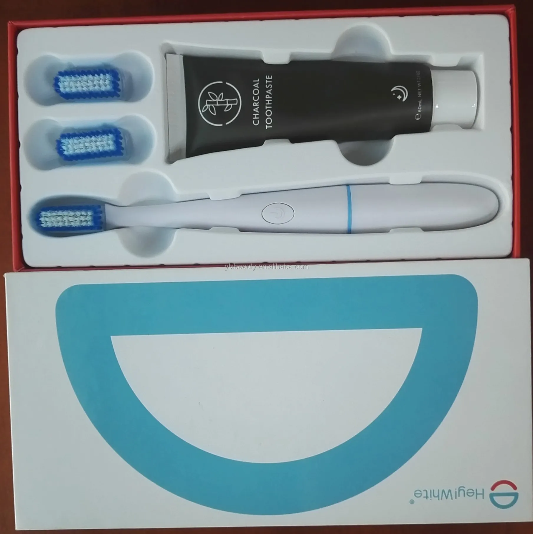 Hey! White Oral Care Whitening Teeth Electric Toothbrush Blue Light