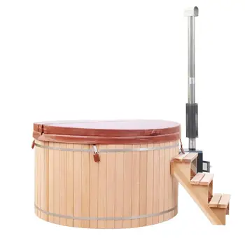 Diy 2 6persons Outdoor Hot Spa Outdoor Bathtub Wood Fired Hot Tub For Sale Buy Wood Stove Hot Tub Cedar Wooden Hot Tubs Round Hot Tub Product On