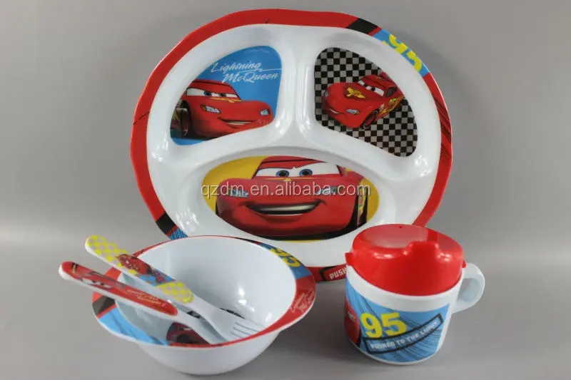 100 % melamine kid's dinner sets of 6pcs