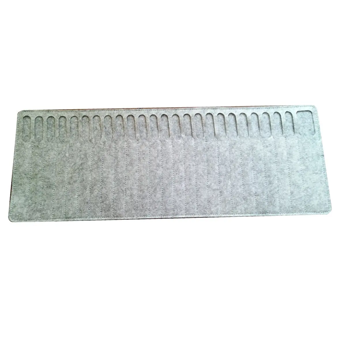FinWish 36 Slots Felt Pencils Case Pen Brush Pouch Pocket Bag Pencils Holder, Gray (36 Slots)