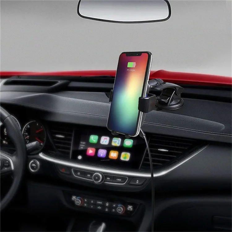 2 in 1 Phone Holder Fast Charging Car Mount Wireless Car Charger for Samsung Galaxy S9 Plus,Wireless Charging for iPhone Xs Max