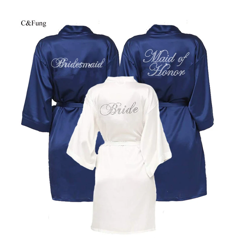 Bridesmaid Robes Bridal Robes Bride Dressing Gown Wholesale Satin Silk