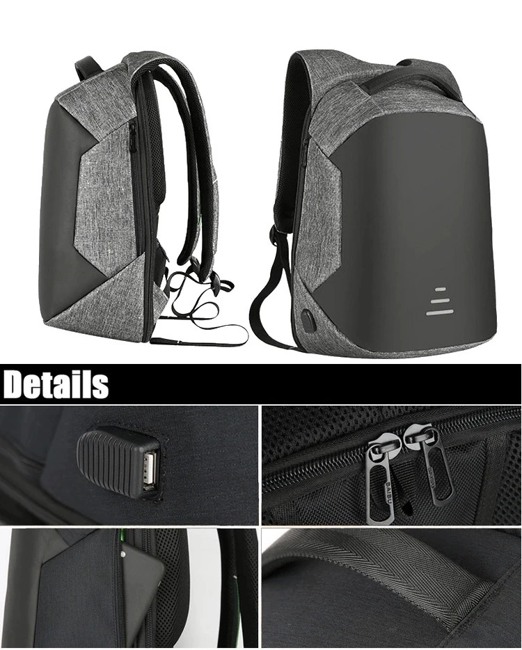 2018 Popular anti-theft anti thief theft men's waterproof smart USB charging laptop mochilas bagpack backpack back pack bag men
