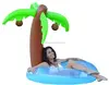 Inflatable coconut tree swimming rings adults swim pool floating tubes