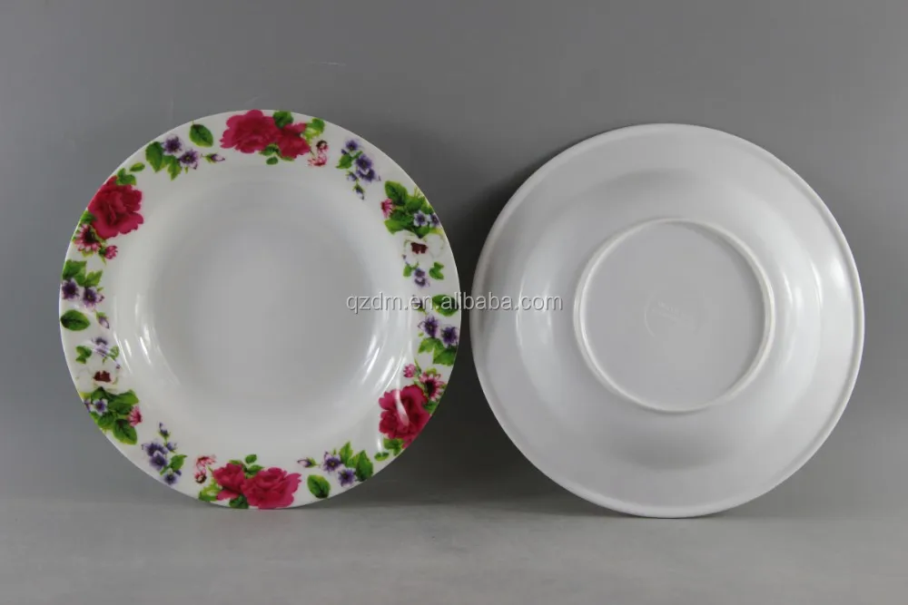 10 Inch Melamine Soup Plate Plastic Deep Dish Round Shape