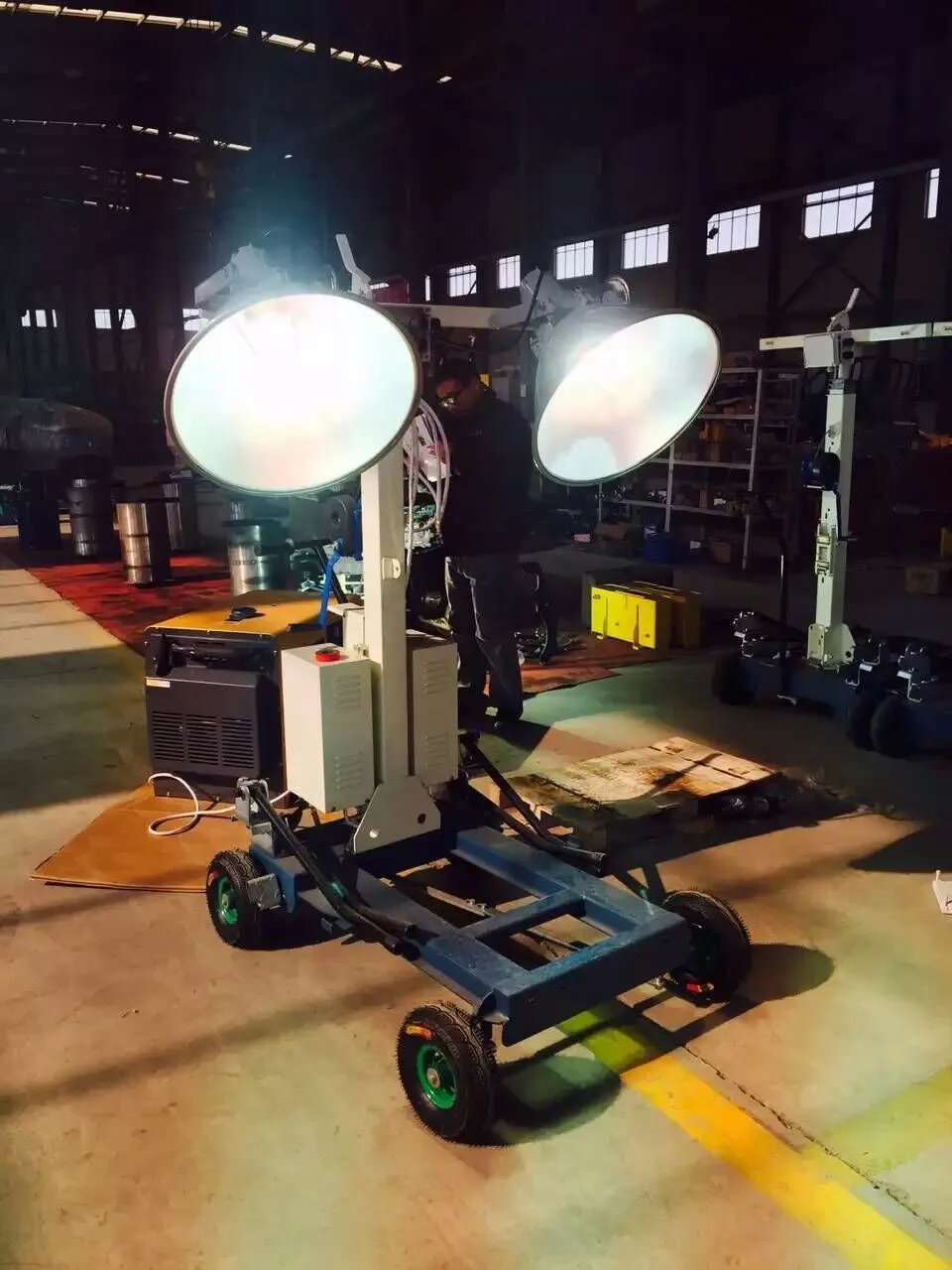 Factory Supply Industrial Balloon Lights Construction 2x1000w