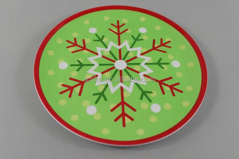 Christmas snowflake Melamine dinner plate