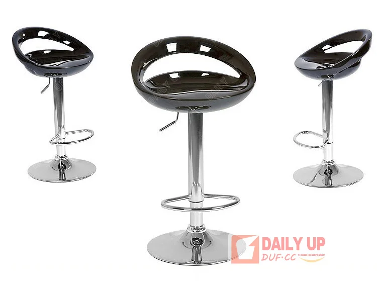 New Kitchen High Chair Chrome Base ABS Bar Stool Chair with Footrest Cafeteria Chair Living Room Furniture For Sale