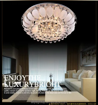 L8661 Royal Style Crown Shaped Led Hanging Modern Crystal Ceiling