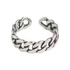 New design 925 sterling silver chain opening adjustable rings For women or men 2019