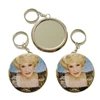 58mm button cosmetic mirror keyring with custom printed for promotion