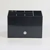 Rectangle custom black plastic makeup organizer storage box acrylic cosmetic box with one drawer