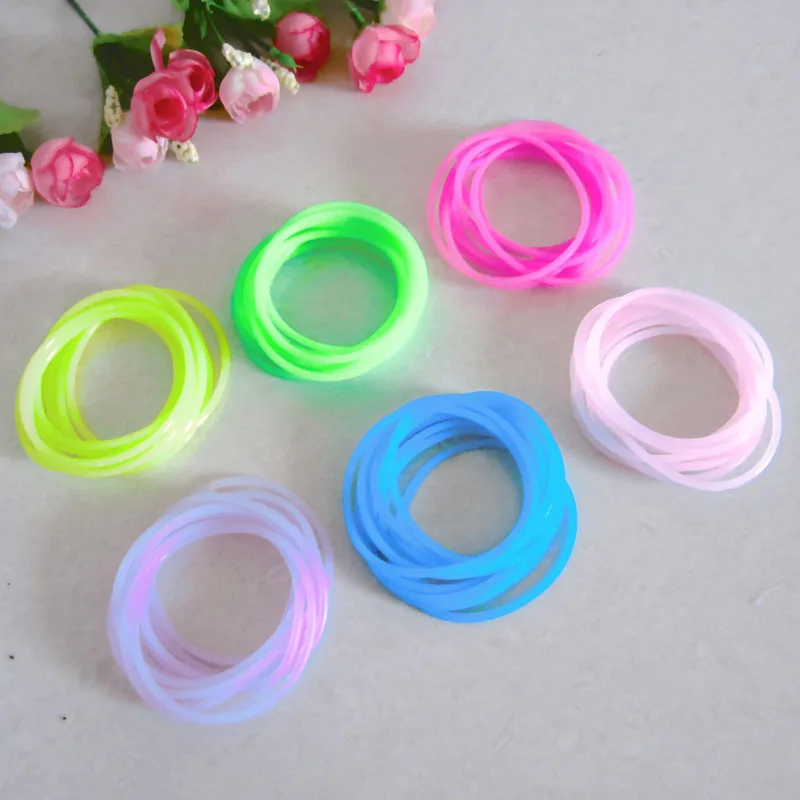 Small Silicone Hair Band Silicone Small Colored Silicone Rubber Band 