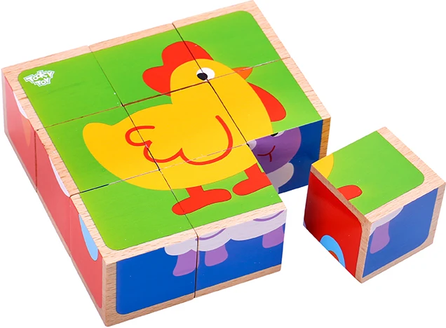 tooky selected wooden transportation block puzzle toy for kids