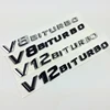 Factory Customized Design ABS Material V12 V8 BITURBO Letter Badge Make Your Own Car Emblem
