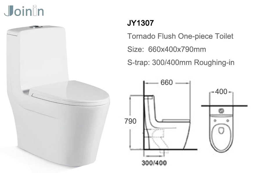 JOININ Bathroom Ceramic chaozhou Tornado one piece Toilet  JY1307
