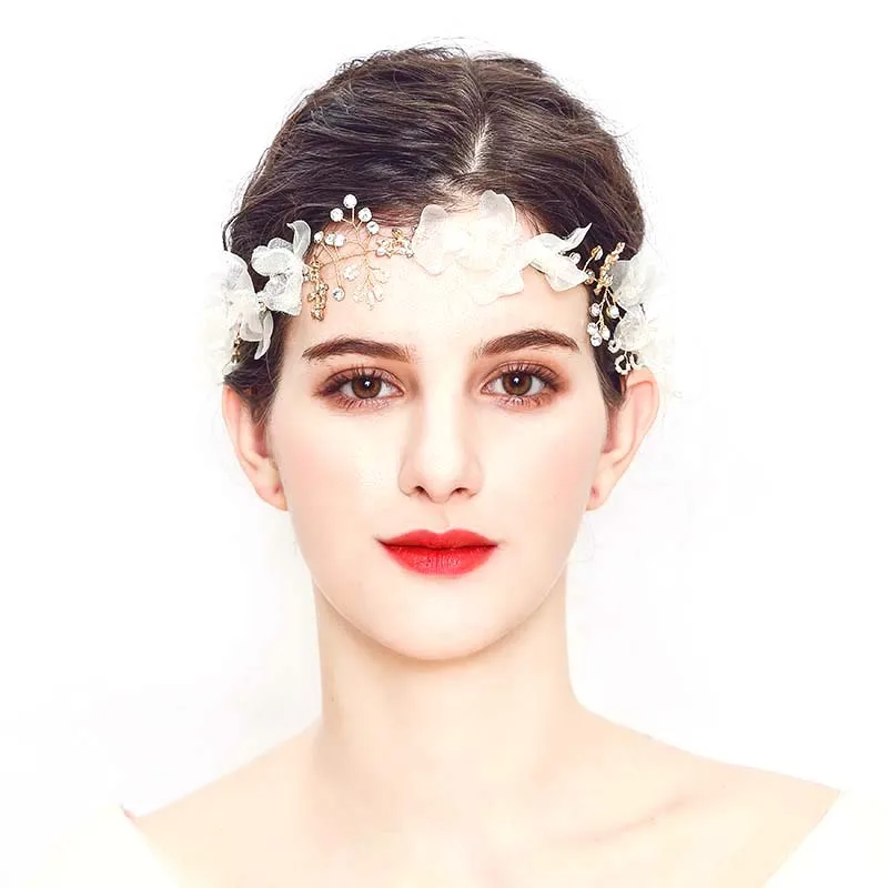 Wholesale Headbands Handmade Luxury Crystal Pearls Wedding Hairband