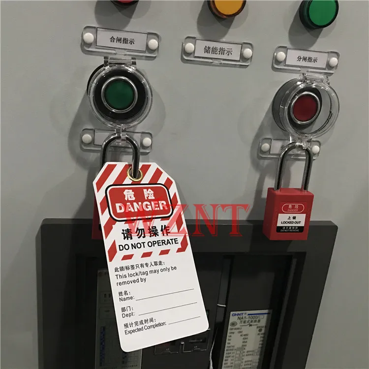 22mm Transparent Push Button Lockout,Button Lock,E Stop Lockout Devices